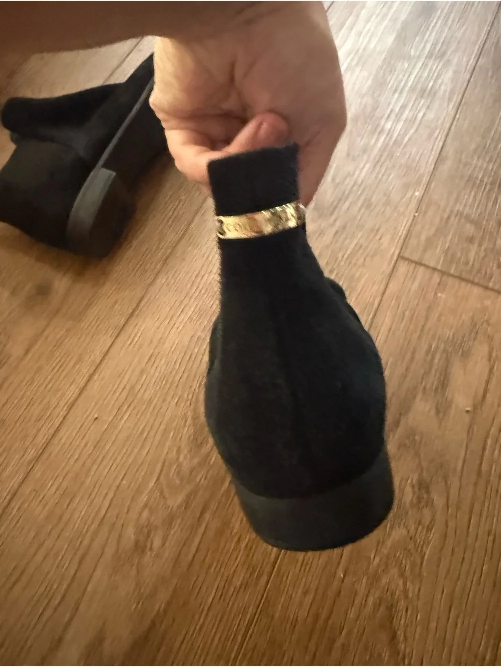 Cole Haan Hara Grand.OS Black Suede Chelsea Booties Size 8
